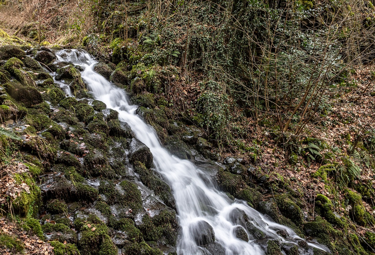 waterfall  volcanic stones  water free photo