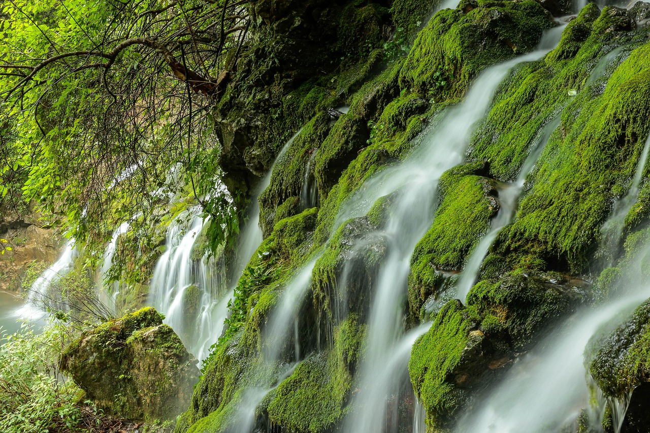waterfall  moss  moss valley free photo