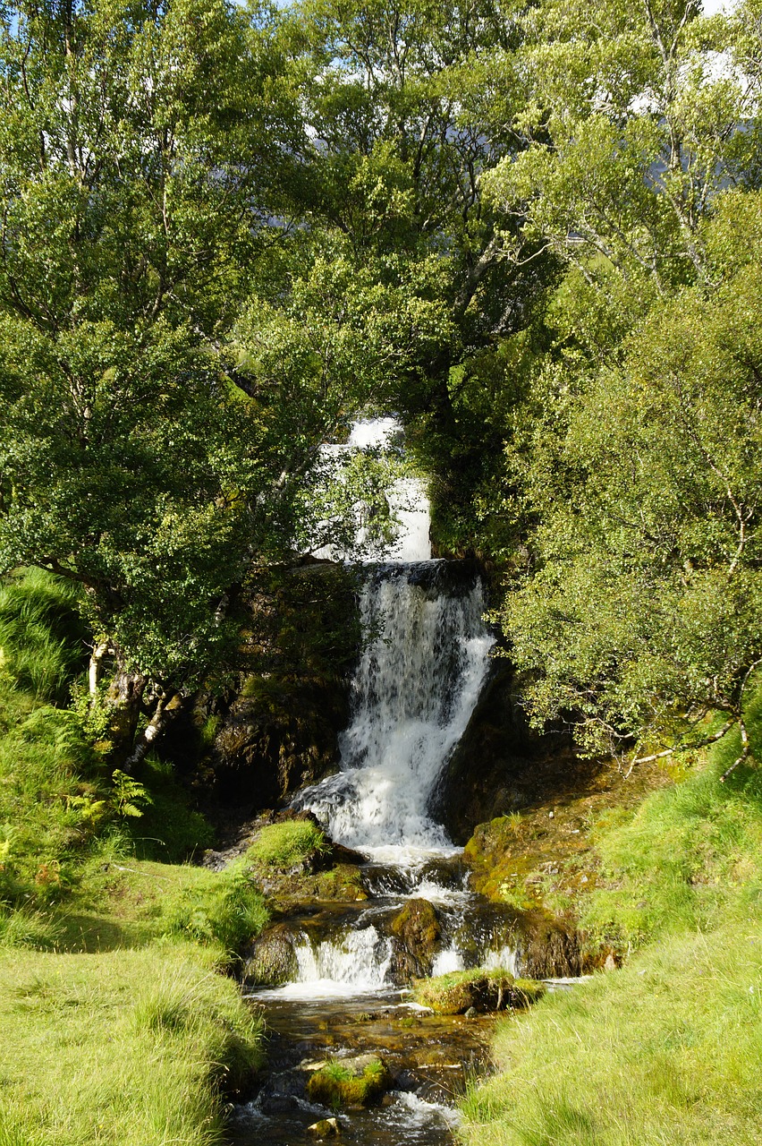 waterfall  highlands and islands  scotland free photo