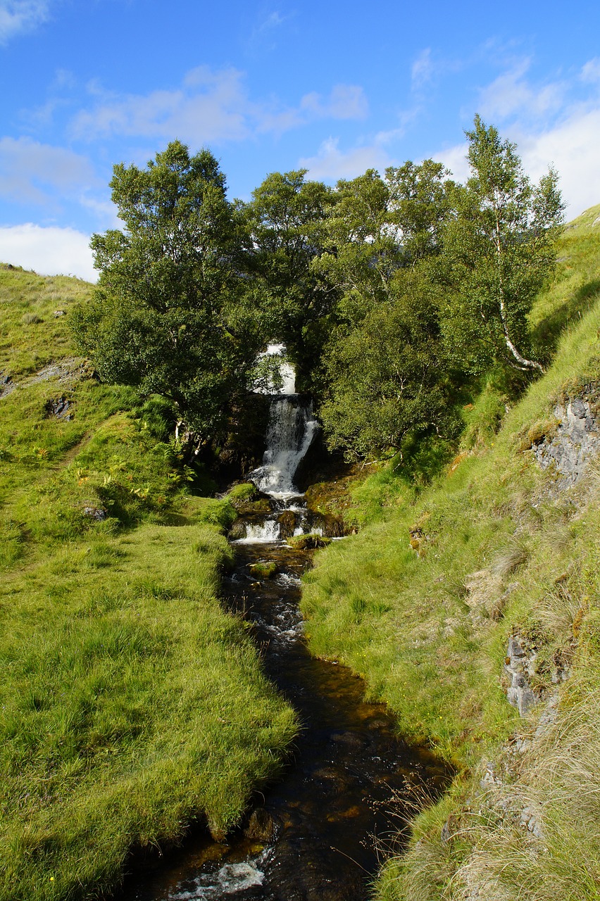 waterfall  highlands and islands  scotland free photo