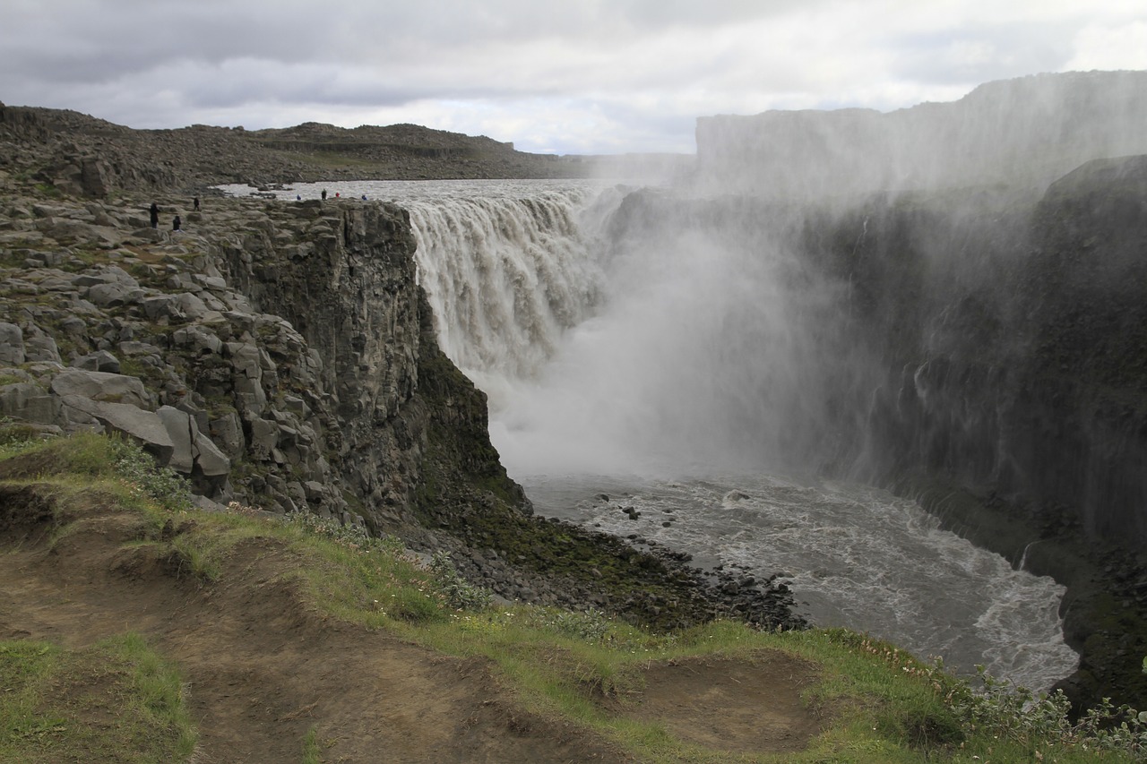 waterfall  iceland  landscape free photo