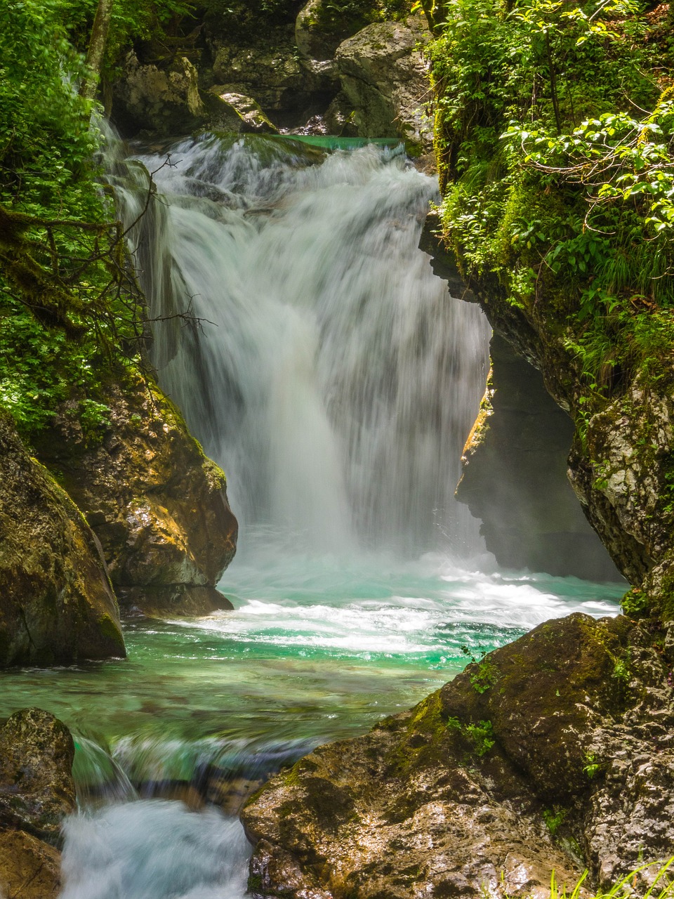 waterfall  slovenia  nature free photo