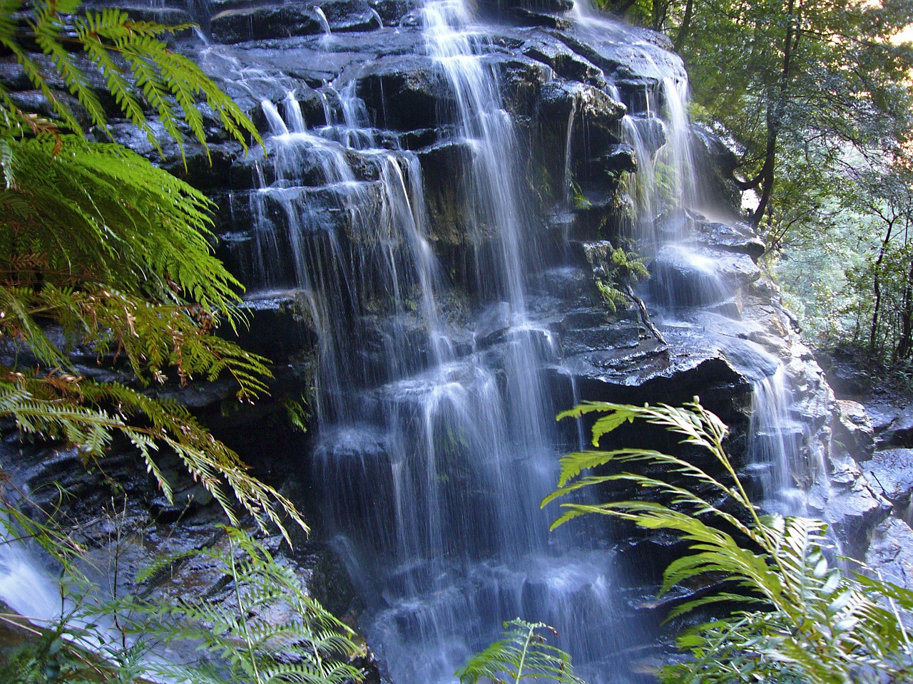 waterfall water nature free photo