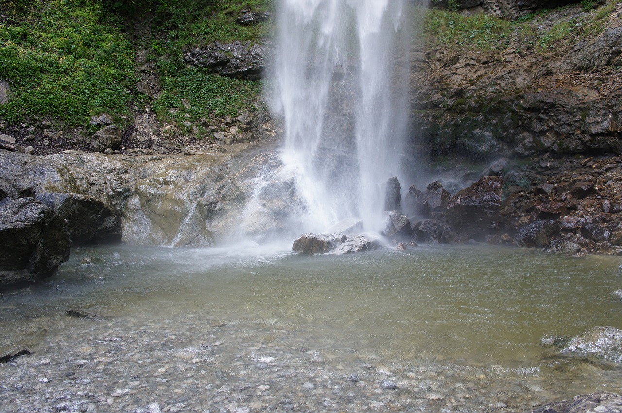 waterfall water basin inject free photo