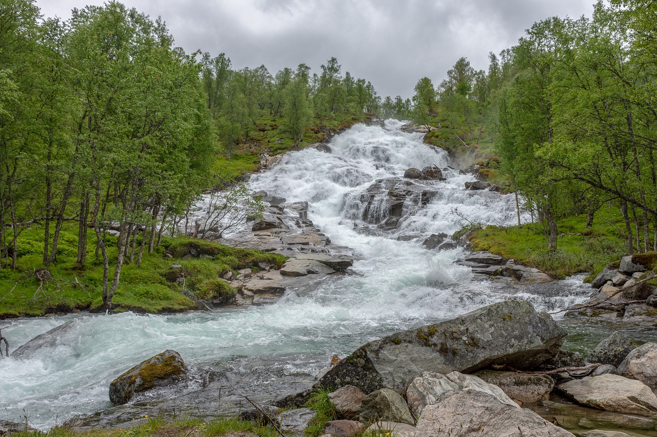 waterfall  rocks  nature free photo