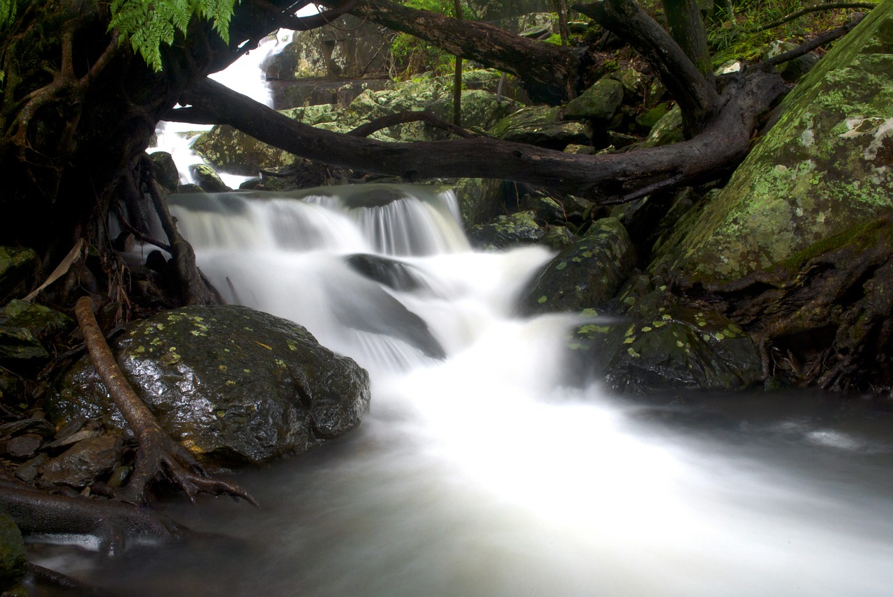 waterfall long exposure river free photo