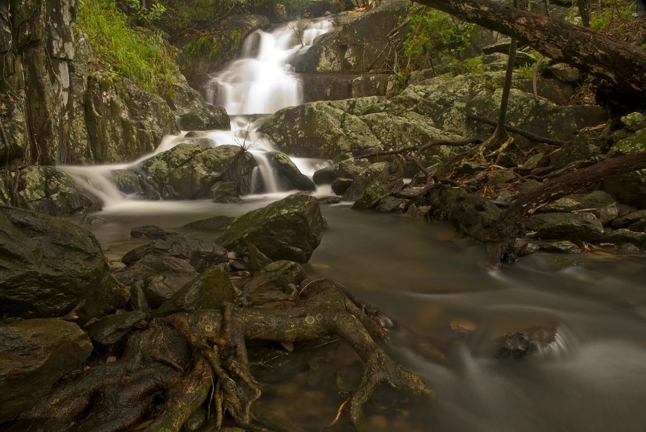waterfall long exposure river free photo