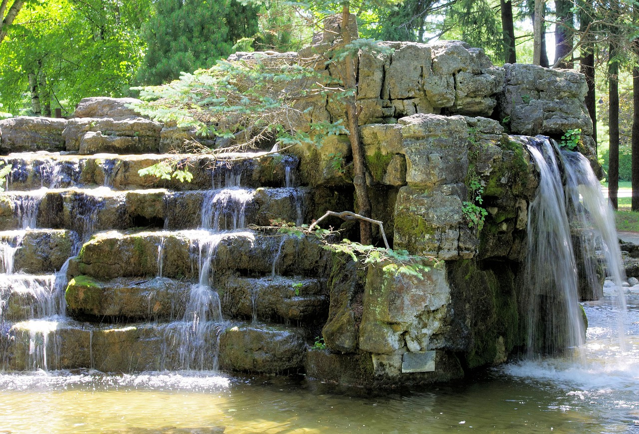 waterfall cascade artificial free photo