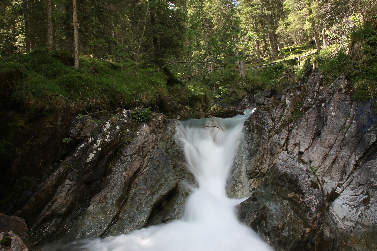 waterfall bach mountains free photo