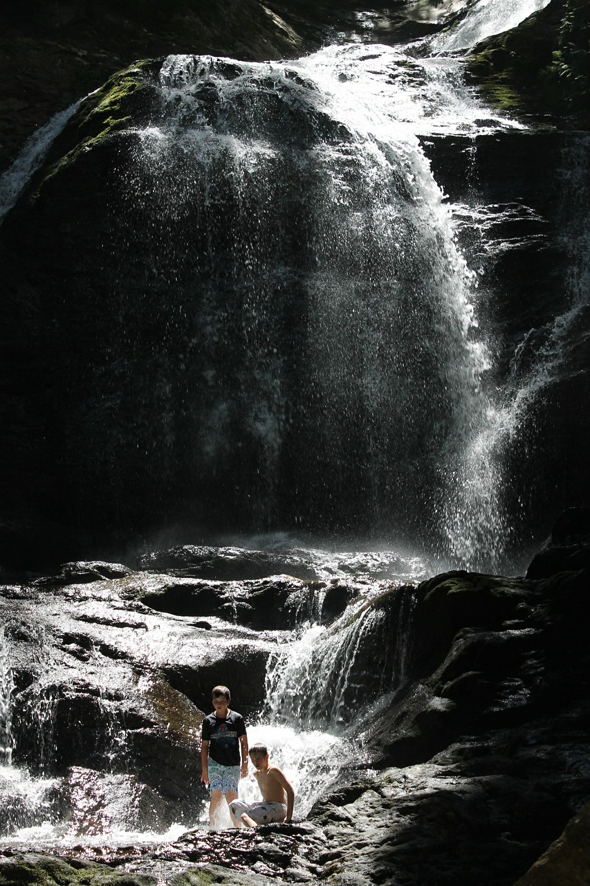 waterfall stowe rocks free photo