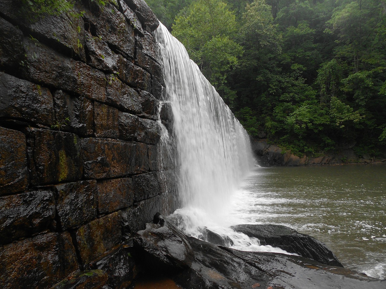 waterfall dam nature free photo