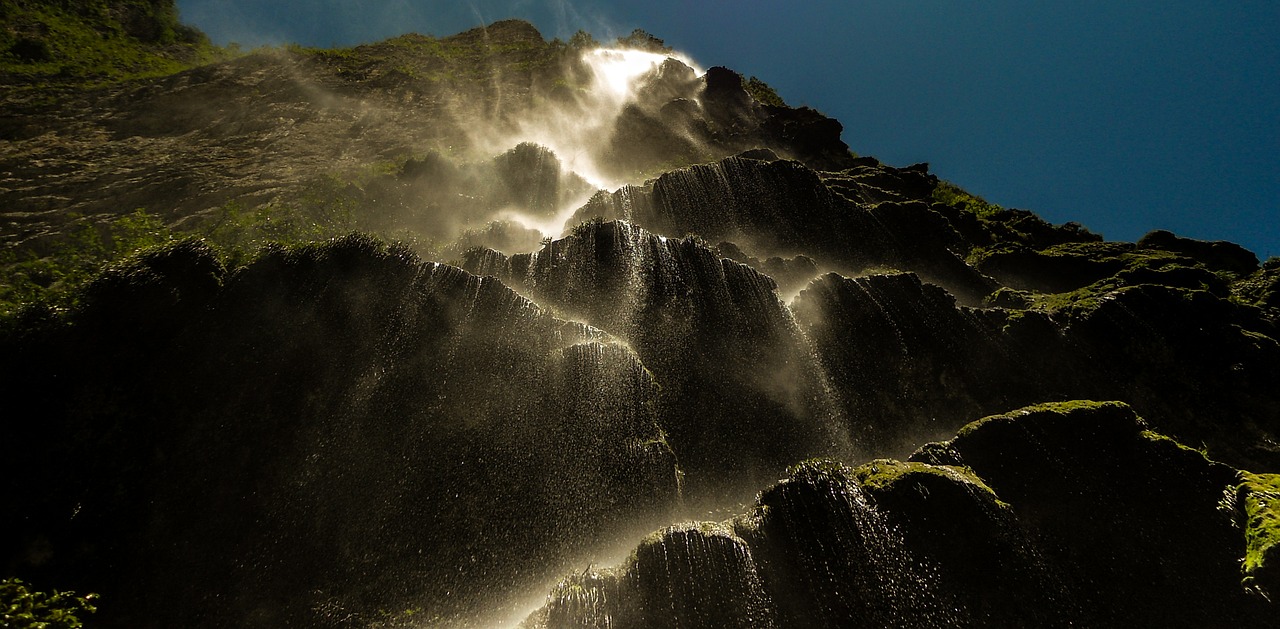 waterfall water rocks free photo