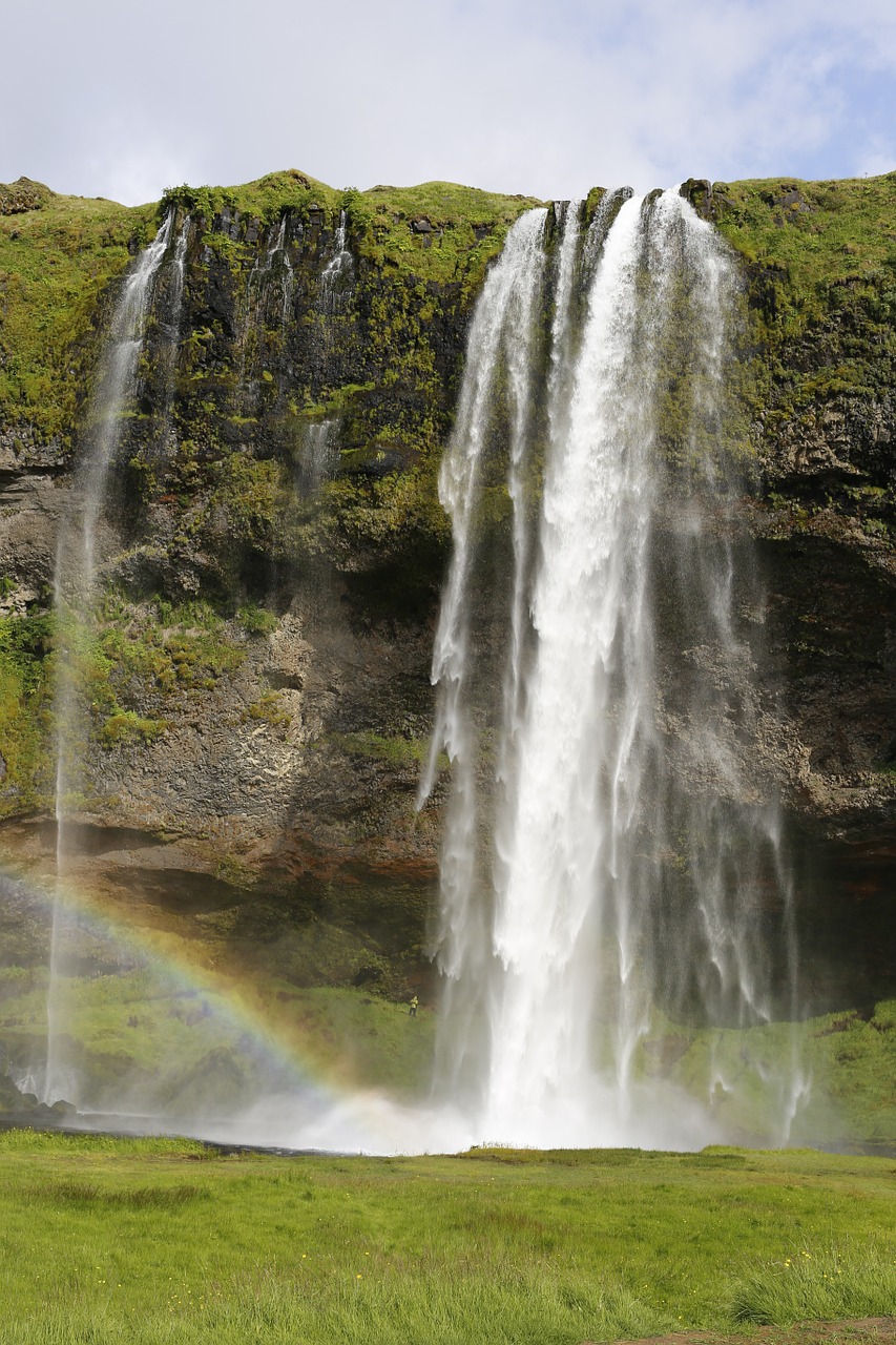 waterfall landscape top view free photo