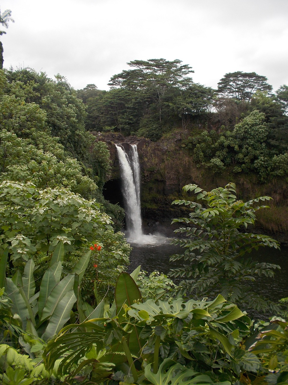 waterfall big island hawaii free photo