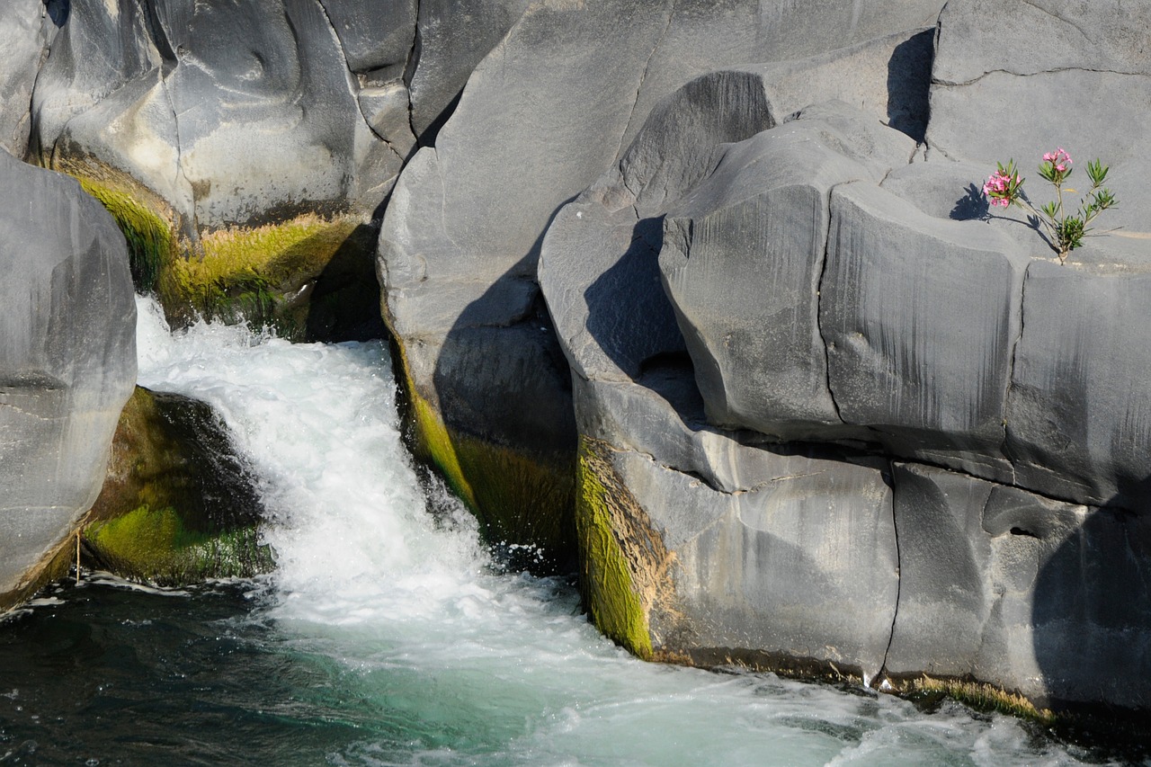 waterfall rock river free photo