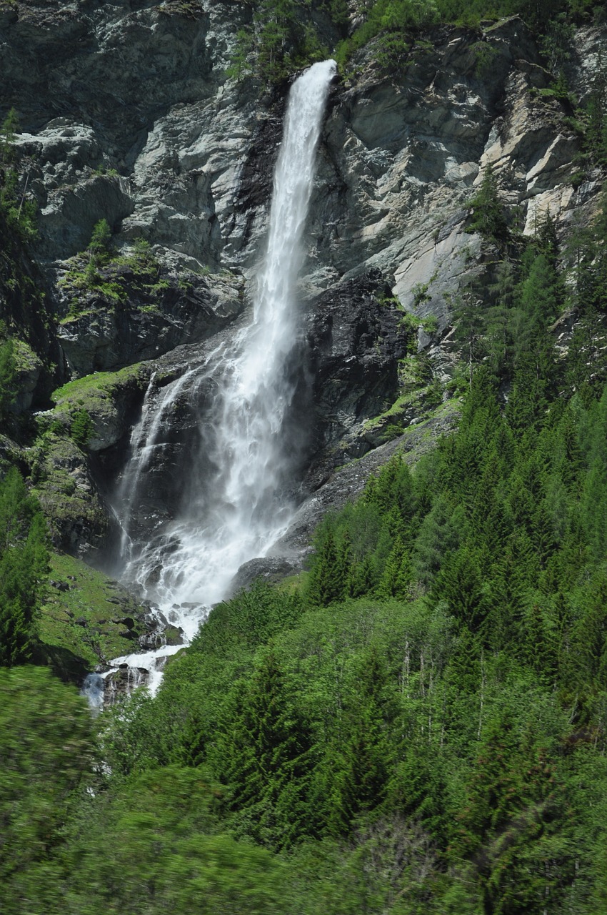 waterfall mountain landscape free photo