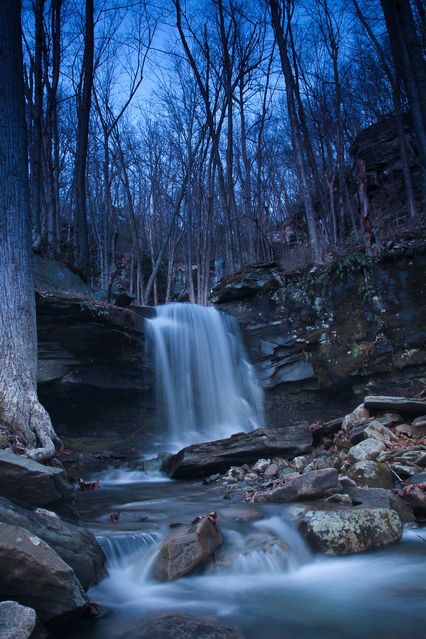 waterfall blue water free photo