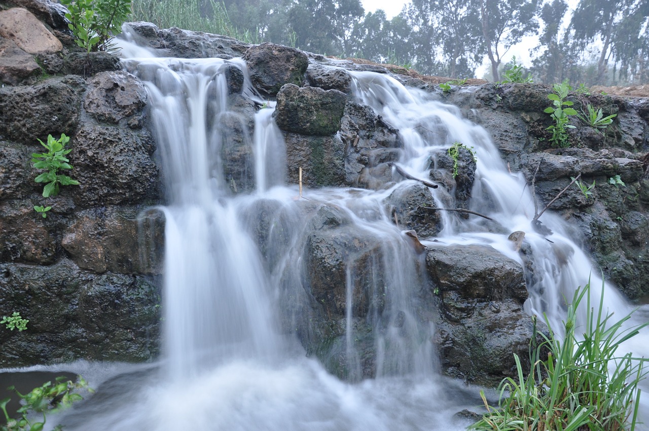 waterfall flow nature free photo