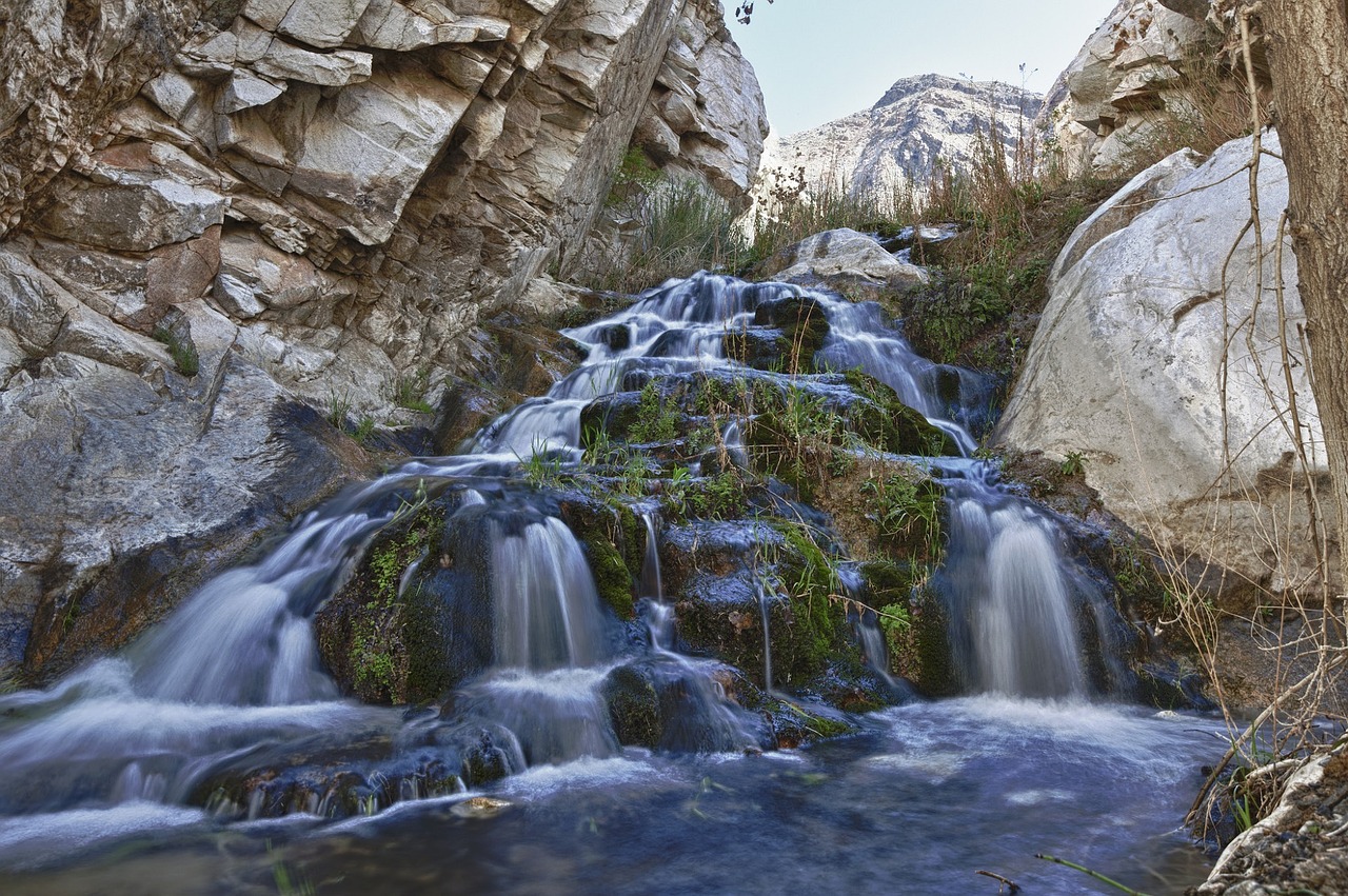 waterfall rocks landscape free photo
