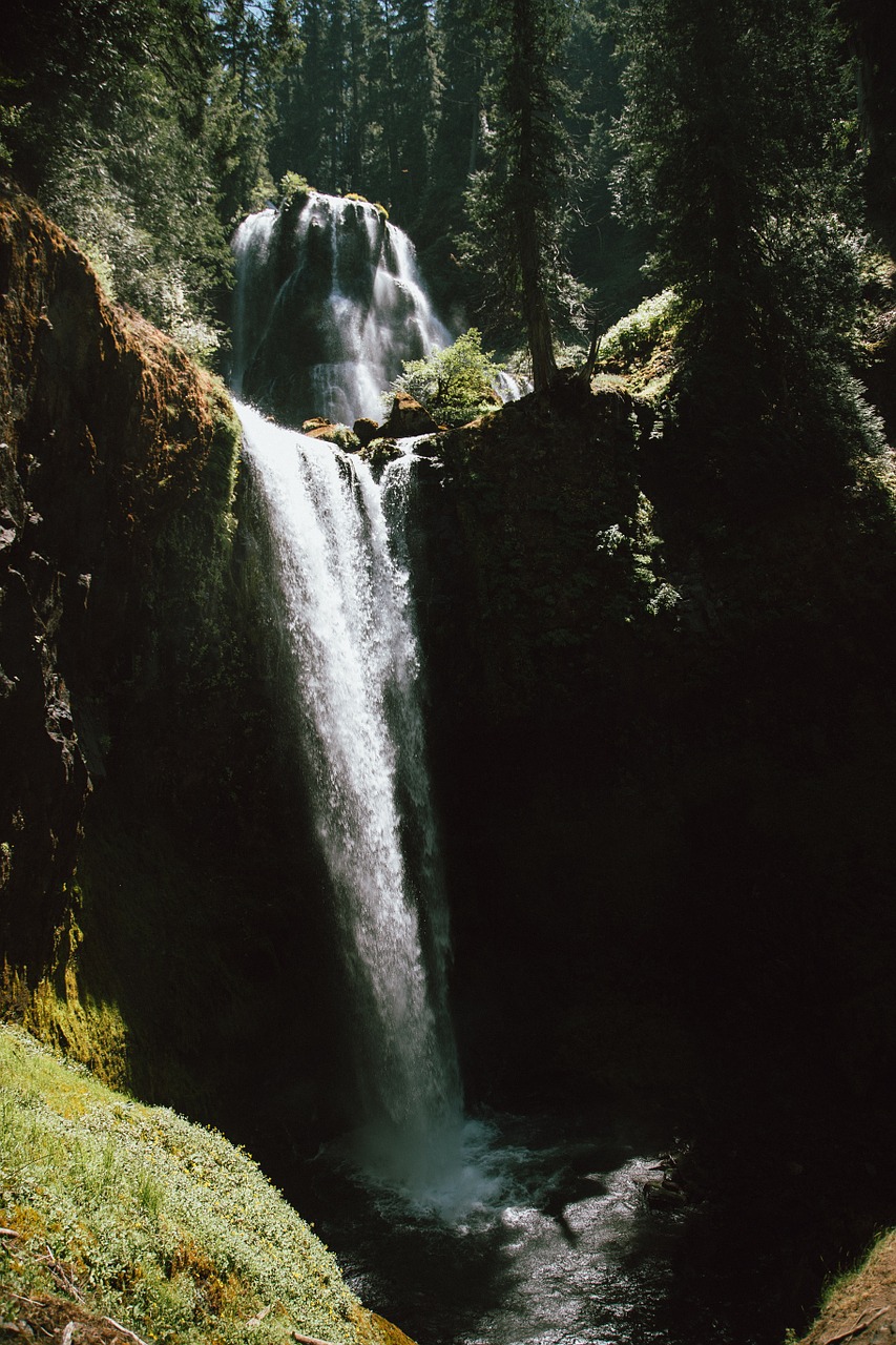 waterfall cascade gorge free photo