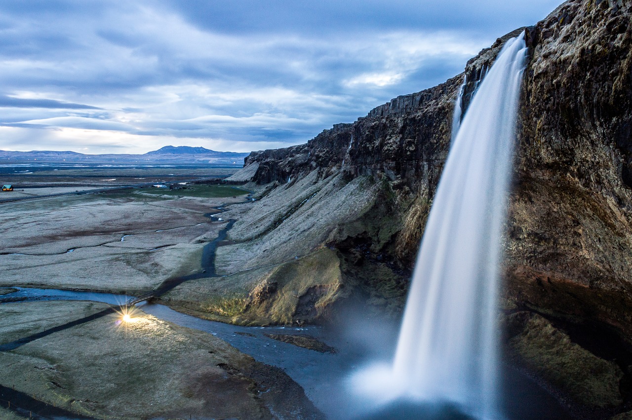 waterfall mountain nature free photo