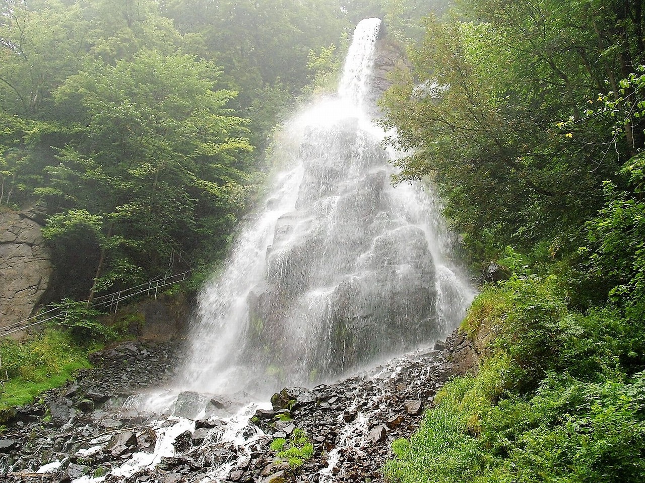 waterfall water running water free photo