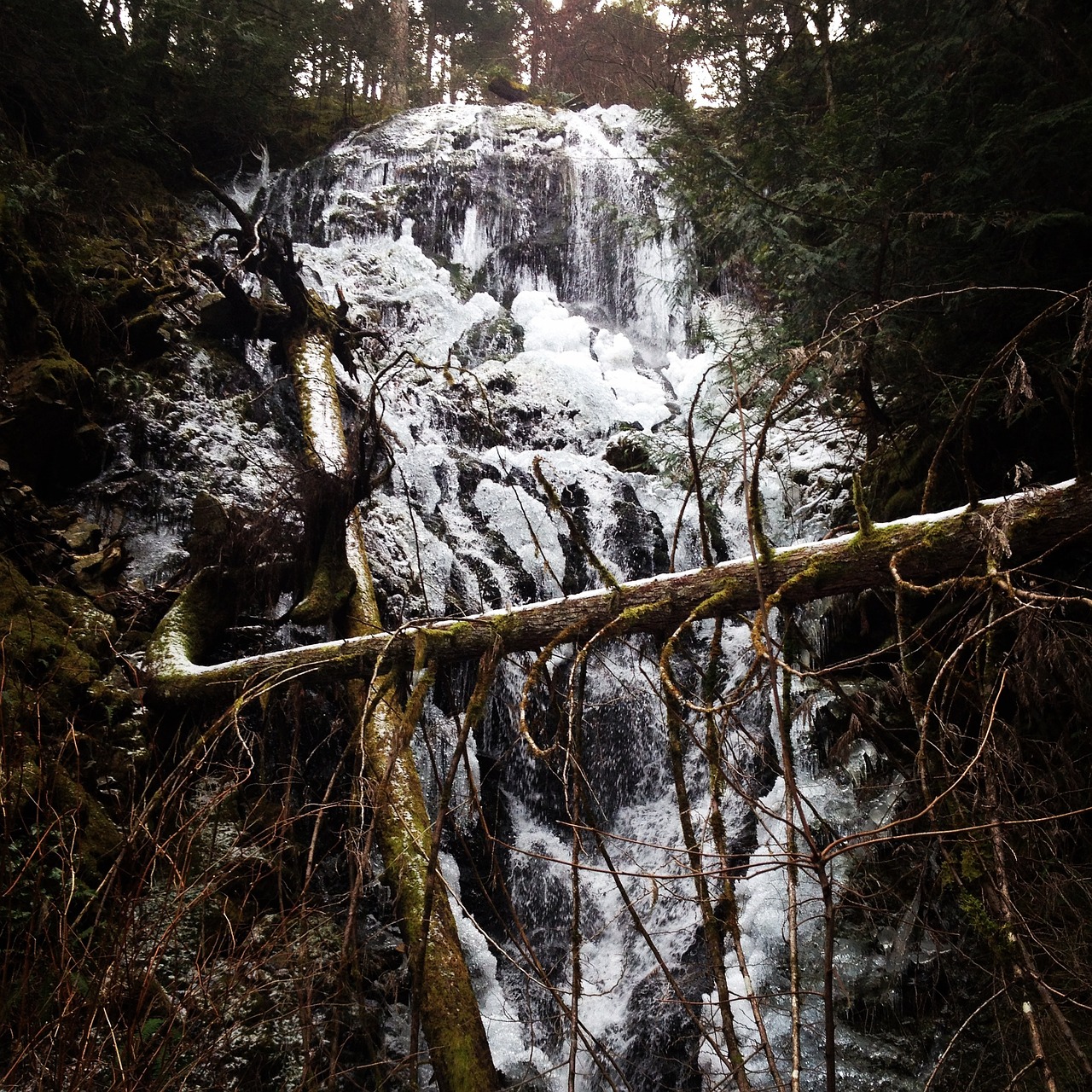 waterfall cold winter free photo