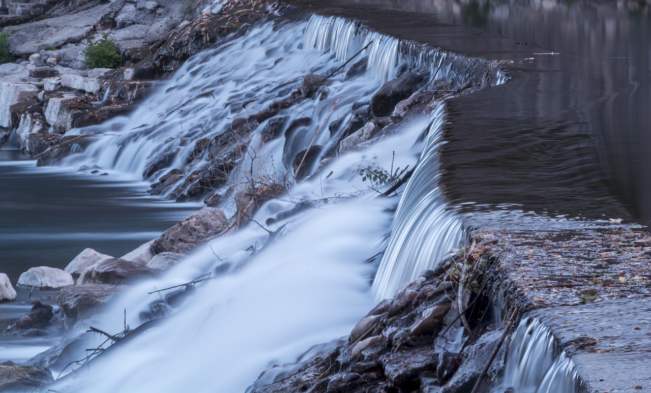 waterfall france river free photo