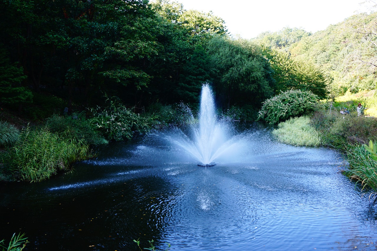 waterfall artificial lake lake free photo