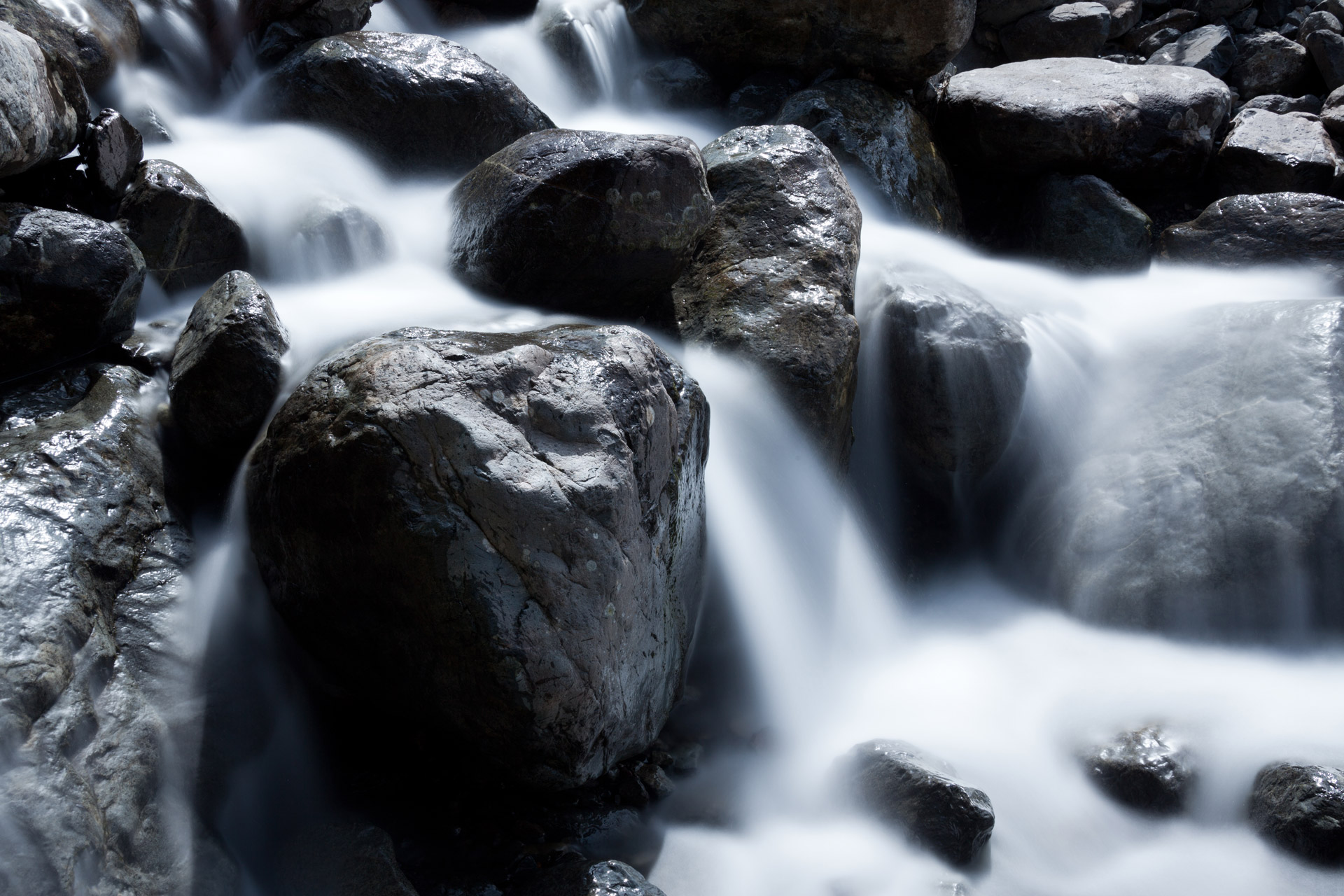 blur boulder cascade free photo