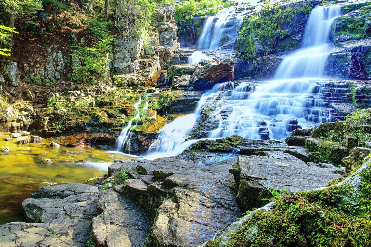 waterfalls landscape rocks free photo