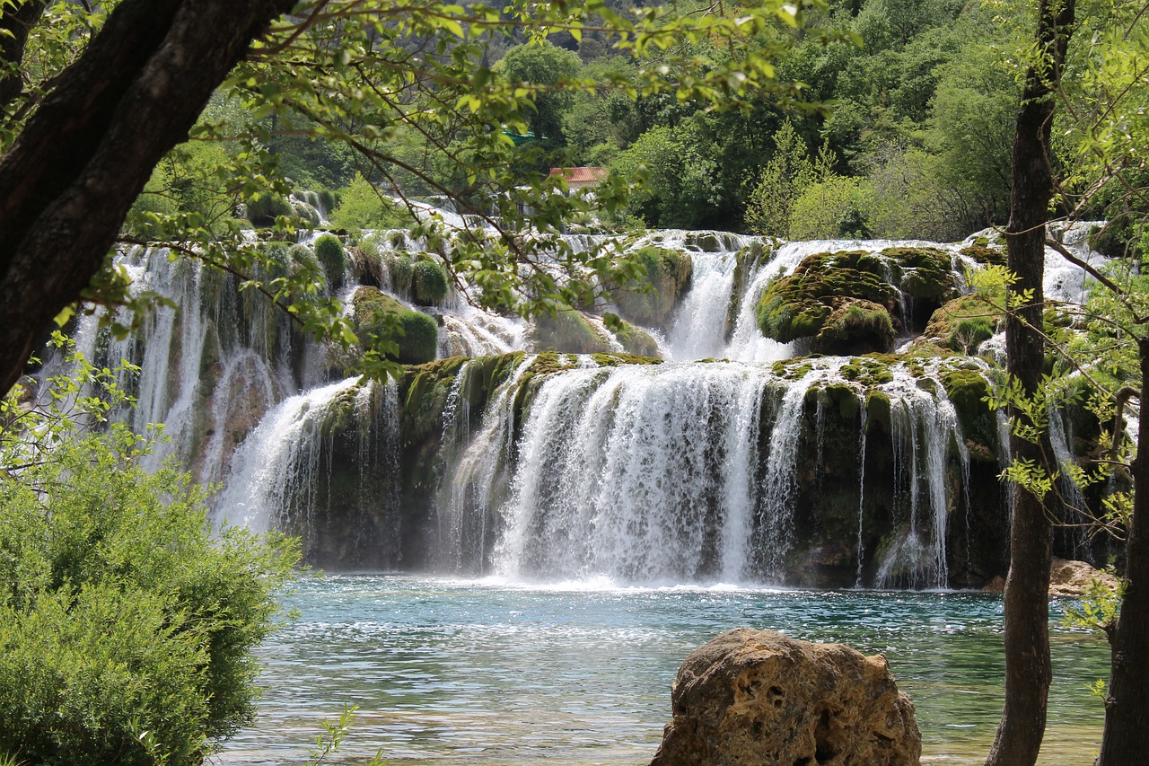 waterfalls national park krka free photo