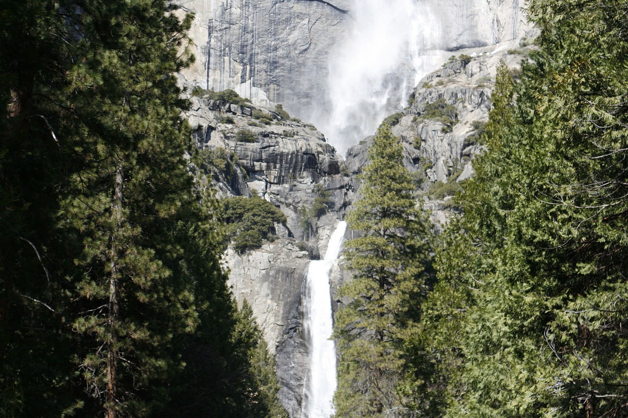 waterfalls evergreen travel free photo