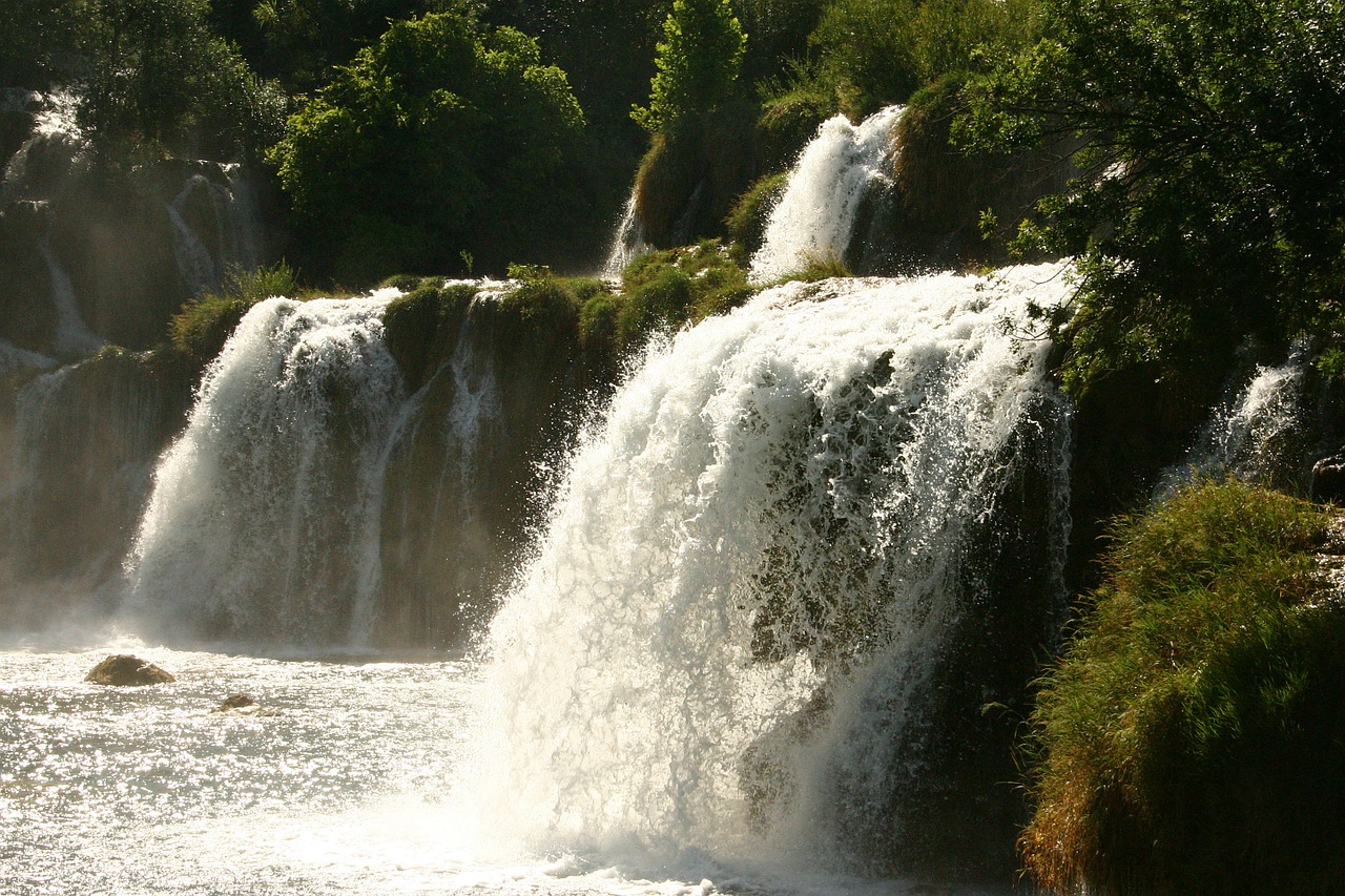 waterfalls rapids island of krk free photo