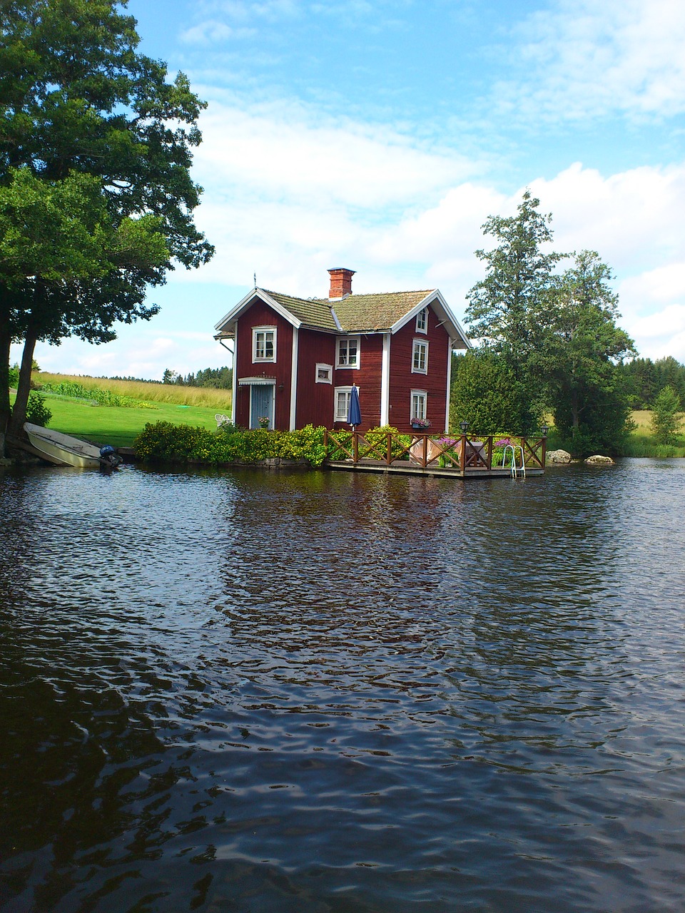 waterfront summer house summer free photo