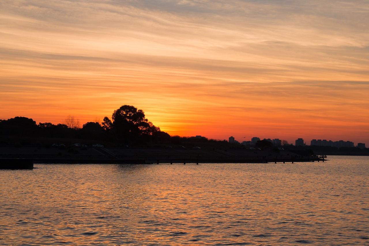 waterfront buenos aires golden hour free photo