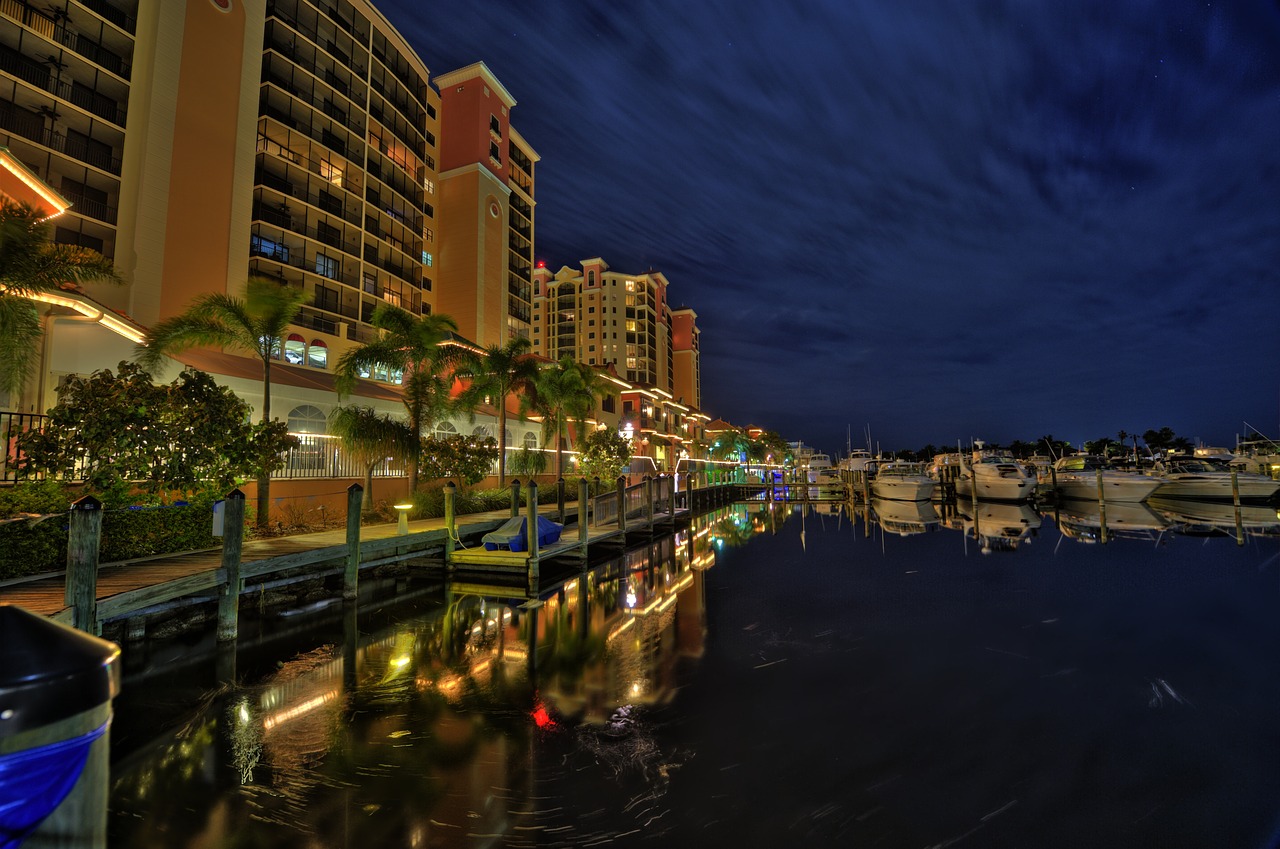 waterfront marina architecture free photo