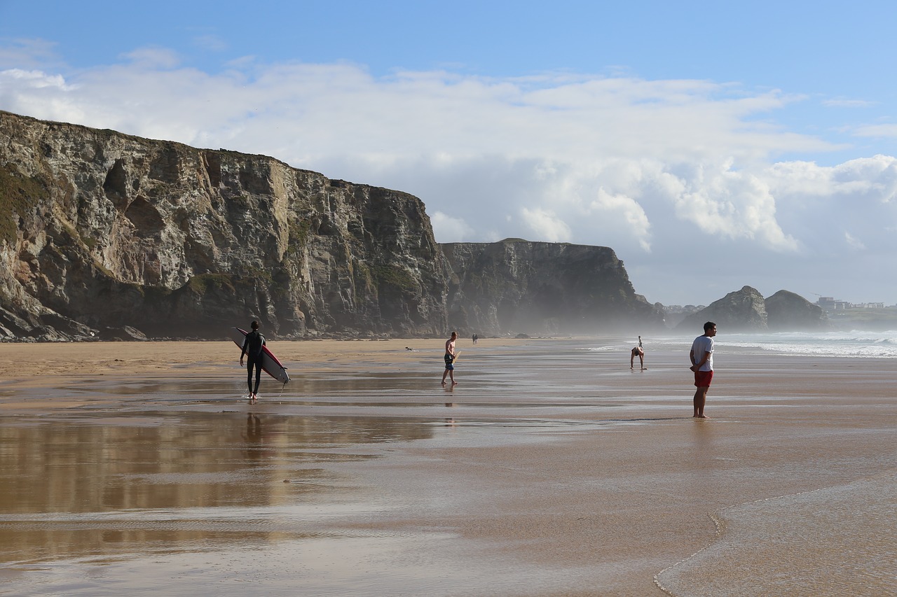 watergate bay cornwall surfer free photo