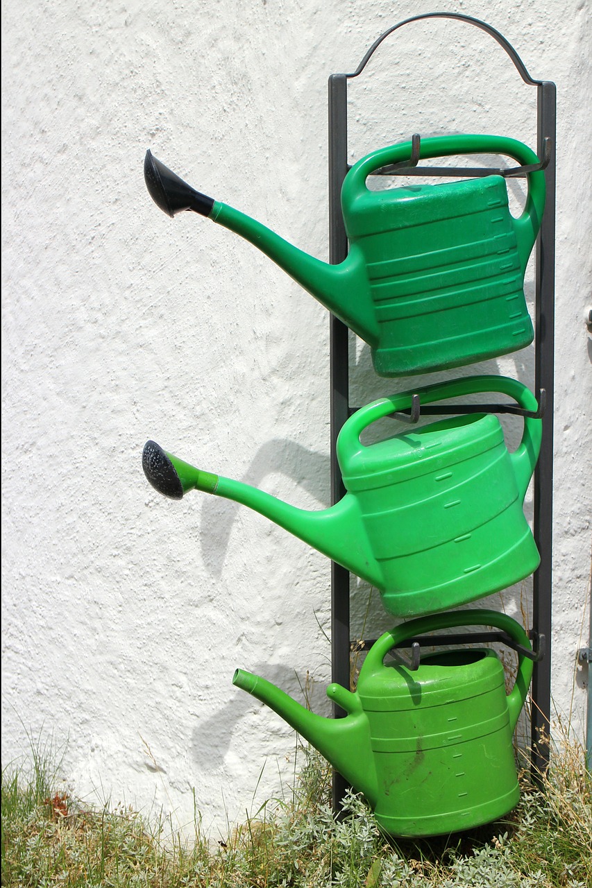 watering cans pot plastic free photo