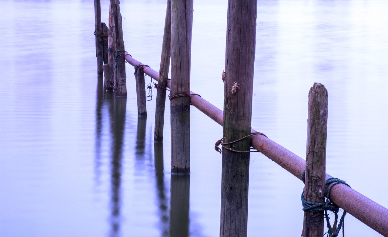 watermark railing wood free photo