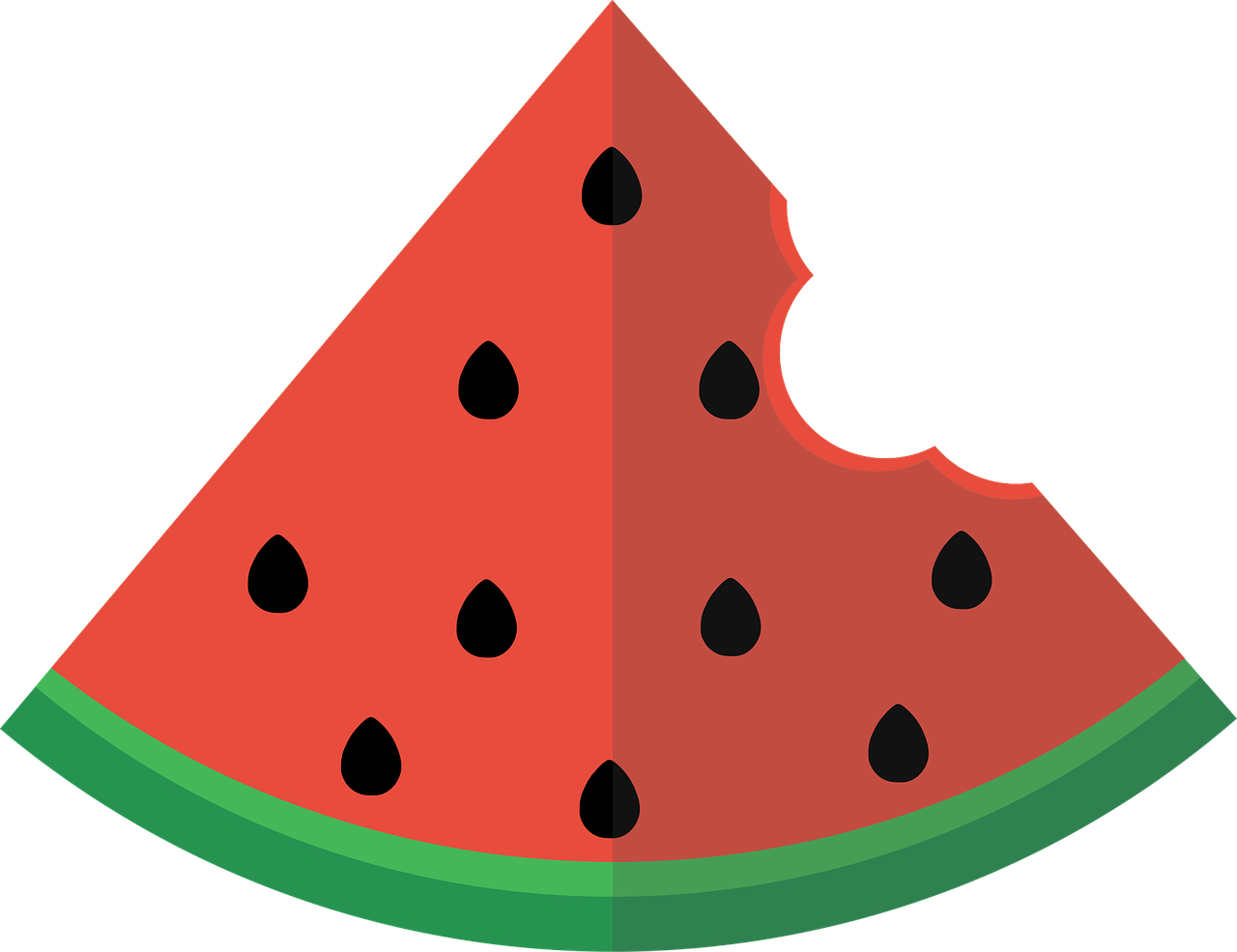 watermelon flat slice free photo