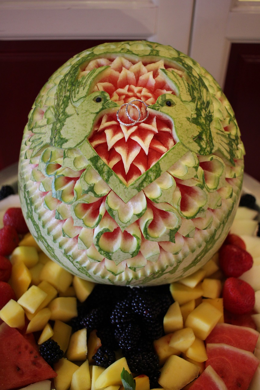 watermelon pattern decoration free photo