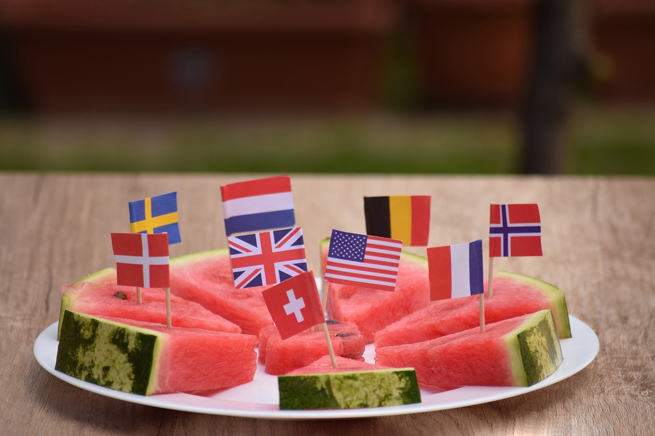 watermelon plate served free photo