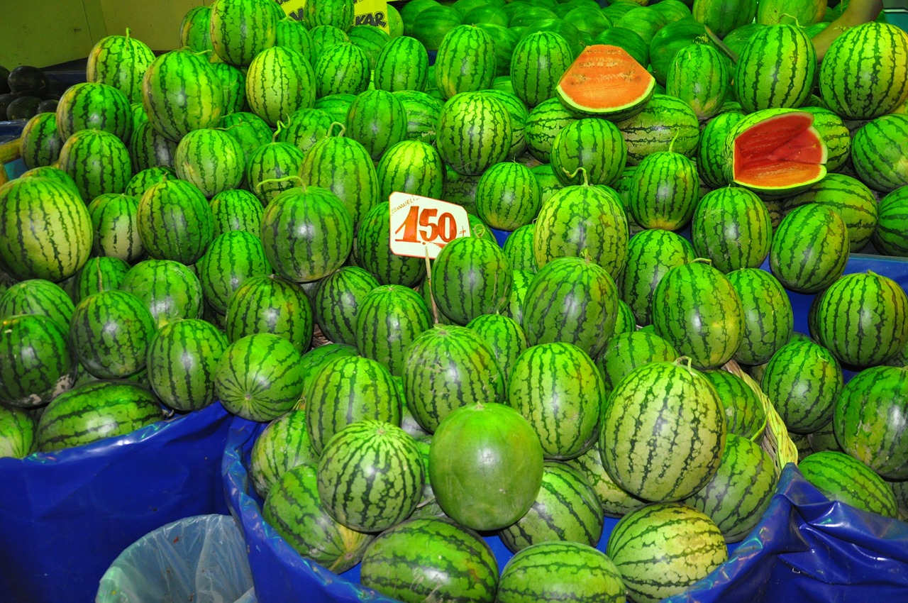 watermelon fruit marketplace free photo