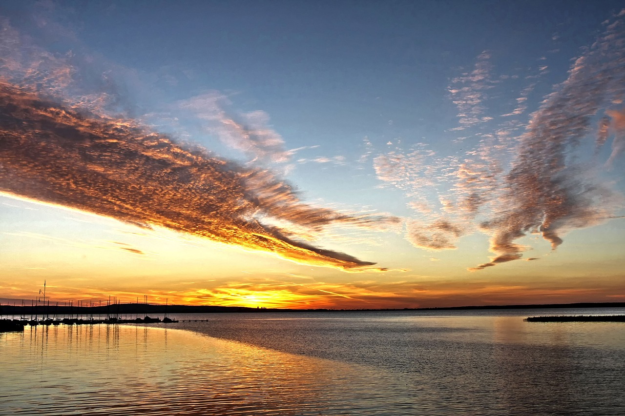 waters sunset evening free photo