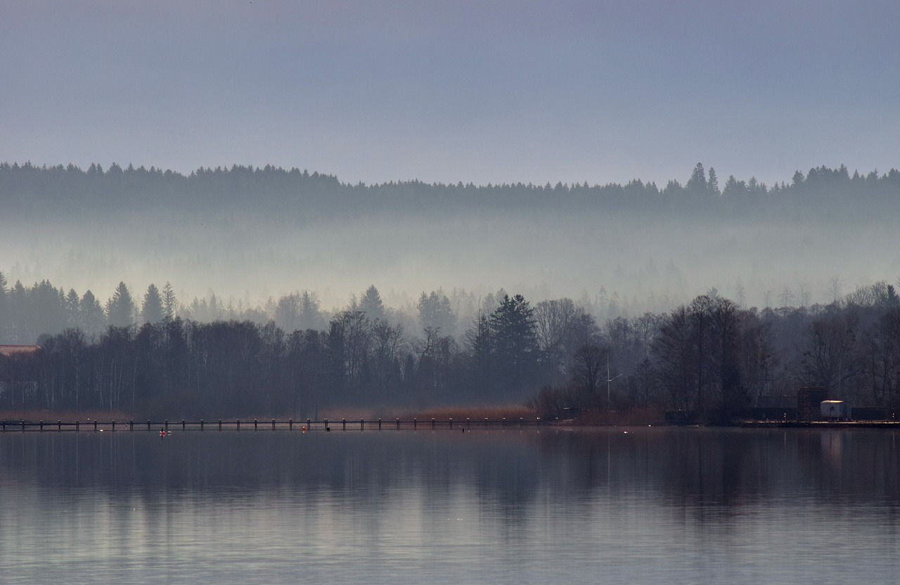 waters dawn lake free photo