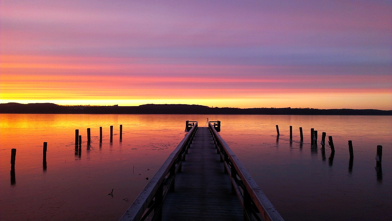 waters  sunset  dawn free photo