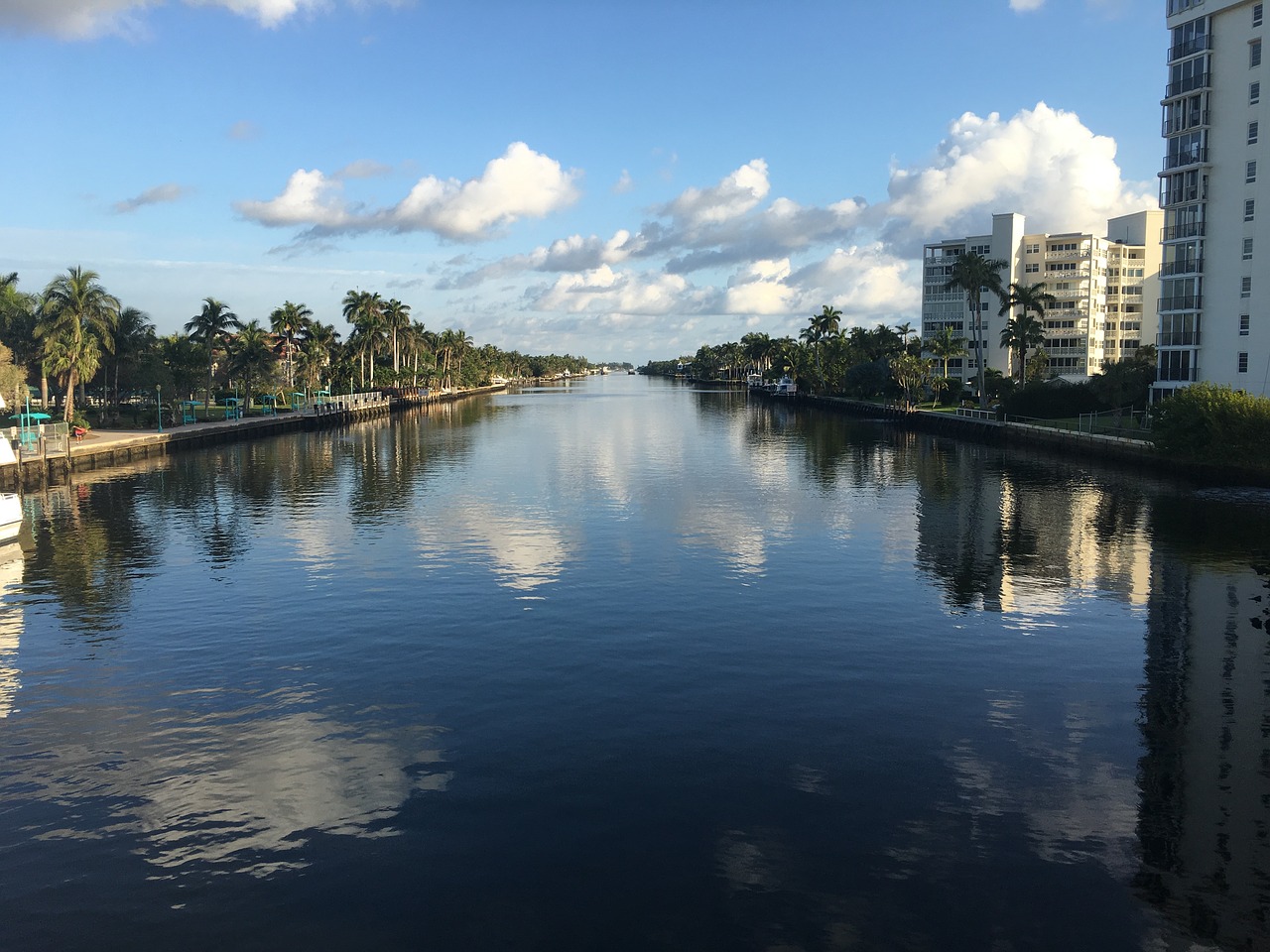 waterway cloud sky free photo