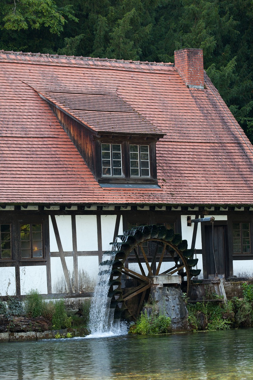 waterwheel  house  mill free photo