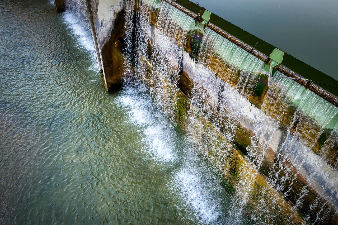 waterworks  barrage  artificial free photo